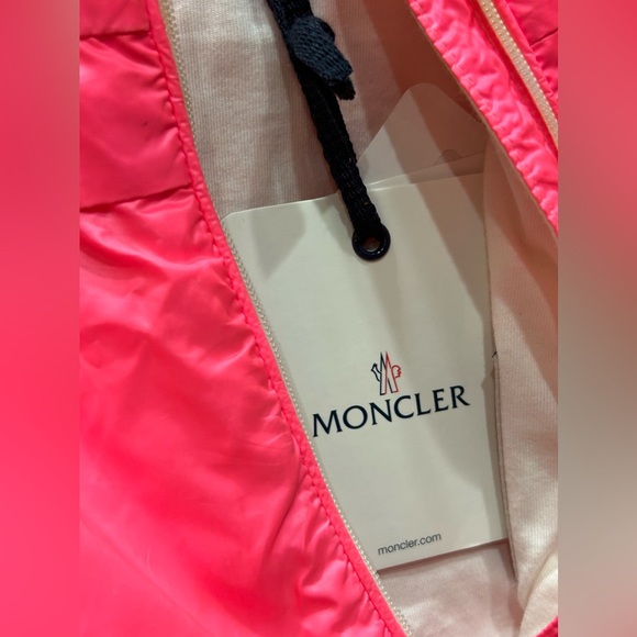 Moncler pink lightweight jacket size 6/9 New - Picture 4 of 10